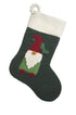 Hand Felted Wool Christmas Stocking - Gnome on Green - ARCADIA HOME